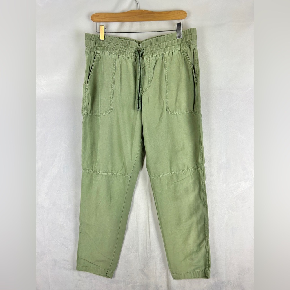 MAURICES Green Utility Pants Elastic Waist Women's 8 Relaxed Loose Casual